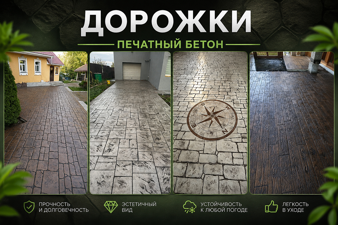 Печатный бетон: Преображение Вашей Территории